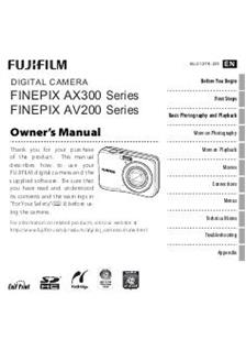 Fujifilm FinePix AX300 manual. Camera Instructions.